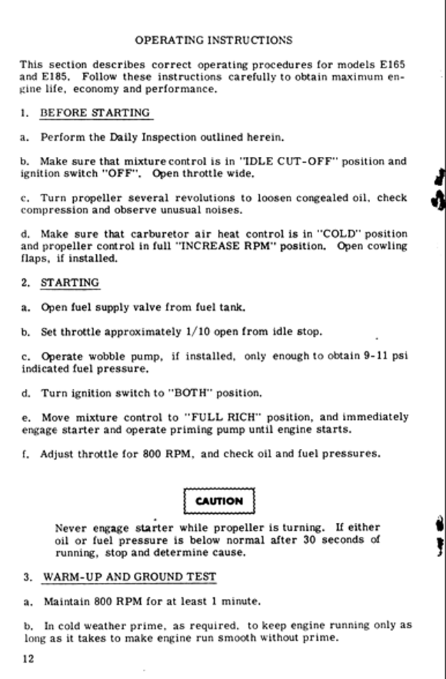 Continental E-225 Operator's manual page16