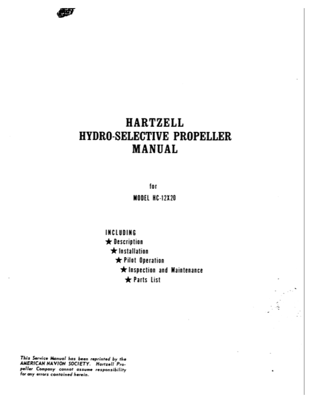 Hartzell Manual page1