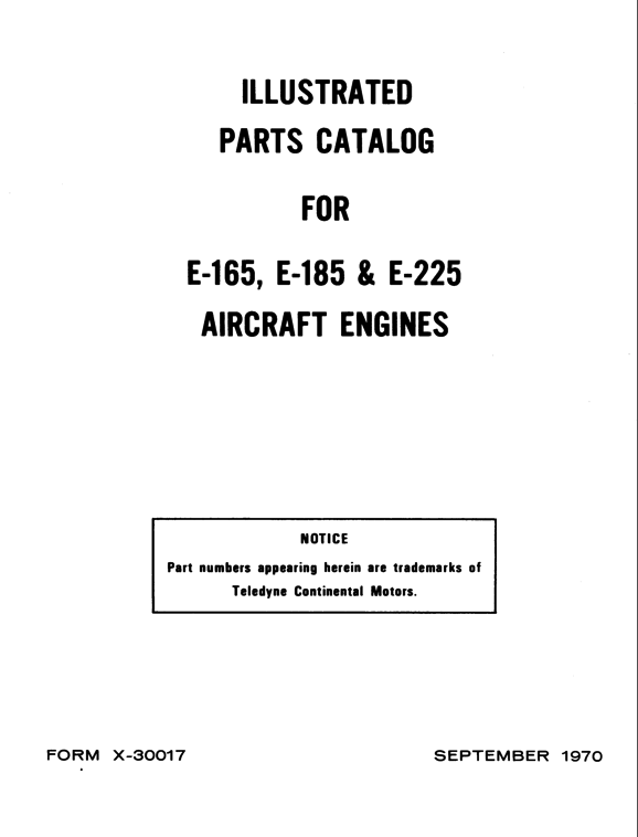 Parts E165 E185 E225 page1